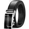 TANGCHAO Cintura Uomo, Cricchetto Fibbia Automatica, larghezza 35mm | Cinta Uomo Senza Buchi Scorrevole, Trim Regolabile, Per Outfit Business E Jeans, Colore Nera E Marrone, Lunghezza 115-145cm