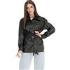 Selente #Fashionista Giacca/Camicia Donna in Similpelle/Jeans, MOD. 3 Nero Cintura, XL
