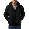 Butygity Felpe con cappuccio foderate in sherpa da uomo pesante con zip intera felpa in pile spesso cappotti caldi invernali