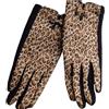 WENH Guanti di lana autunno inverno Guanti da guida caldi alla moda leopardati alla moda Atmosfera di moda(D19 Black)