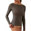 JADEA Maglia Donna in Modal e Cashmere Scollo a Barca, Comoda e Avvolgente, Grigio, M