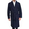 SGARLATA HOME Vestaglia da Camera per Uomo in Lana e Cashmere modello Scialle Classico art. Londra (IT, Testo, L, Regular, Regular, Blu)