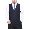SimidunEUR Gilet Abito Uomo Formale Panciotto Elegante Classico Mistura Cotone Matrimonio Panciotti in Tinta Unita Con Tasche(Disponibile in Taglie Forti),Nero,9XL