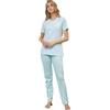 SNELLY Pigiama Donna Primavera Estate 100% Cotone Pigiami 2 Pezzi con Bottoni Aperto o Chiuso Fantasia a Scelta Taglia 44 46 48 50 52 54 56 58 60 (Taglie Forti)