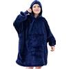 REDESS Felpa con cappuccio Blanket, coperta indossabile Sherpa oversize con maniche e tasca gigante, accogliente felpa con cappuccio per adulti bambini
