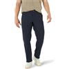 Lee Extreme Motion Flat Front - Pantaloni da Uomo con conicità Rilassata, Blu Navy, 34W x 32L, Navy, 34W x 32L