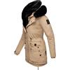 Navahoo - Parka invernale da donna con doppia cappuccio in pelliccia sintetica Sweety Deluxe, taglie XS-XXL, talpa, M