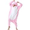 ULEEMARK Pigiama Animali Unisex Adulto Cosplay Halloween Carnevale Costume Animale Pigiama Maiale Rosa M(156-167CM)