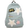 Chagoo Zaino Y2K Kawaii Star per la scuola, zaino alla moda Y2K Star Design, zaino estetico carino di grande capacità (Verde)