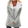 uxxnjfg Cappotto Donna Invernale Elegante Peluche Felpa Pile Giacca Invernale Donna Fleece Sci Cappotto con Cappuccio Sportiva Pullover Parka con Tasche Outerwear(Grigio,L)