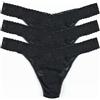 Hanky Panky Daily Lace Original Rise Thong - Mutande Donna in Pizzo Elasticizzate, Set 3 Pz, Tanga Donna con Vita Alta - Slip Donna Cotone e Nylon, Lingerie per Completo Intimo Donna, Taglia Unica