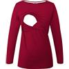 Smallshow Donna Top per Allattamento a Maniche Lunghe 3 Pack