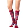 SOLIDEA Gambaletti STRIPE GAME ORION, Colore RUBINO. Calze a compressione graduata 15/21 mmHg Art. 0638A0 Tg. L