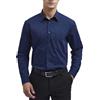 HISDERN Camicia Blu Navy da Uomo a Maniche Lunghe Camicia da Lavoro in Fibra di bambù Camicia Elegante Causale Non Stirata vestibilità Regolare con Tasca,S