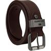 No Limits No Limtis Cintura Uomo in Vera Pelle con Doppia Cucitura, Alta 4 cm, Fibbia Nickel Free, Accorciabile, Con Scatola, Testa di Moro