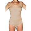 Leo Corsetteria Body modellante contenitivo sgambatura classica Tenuta forte 600 tg.46/48 coppa F/G Nudo fiocchetto lilla