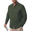 Suwangi Camicia Uomo Manica Lunga Casual Spiaggia Collo Coreana Shirts