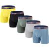 BIATWOWR Boxer da uomo in bambù intimo Trunks Open Fly Boxer Slip senza tag No Ride Up Pantaloncini aderenti Mutande Uomo Pack, 5*Mul 02, M