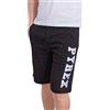 PYREX ORIGINAL - Bermuda da Uomo in Cotone, Elastico in Vita Regolabile, Tasche Laterali, Logo Laterale - Art.45115 (Nero, S)
