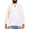 PANASIAM Camicia Estiva da Pescatore, in Cotone Extra Sottile, fine, Morbido, Nera e Bianca, M, L, XL, XXL e XXXL, Senza Bottoni