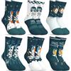 hometrixx 6 Paia Calzini Bambino Bambino Calzettoni Colorati Divertenti Animali Spazio Calze in Cotone Traspirante per Bambini Calzini 5-8 Anni