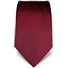Vincenzo Boretti cravatta elegante classica da uomo, 8 cm x 15 cm, di pura seta di alta qualità, idrorepellente e antisporco, strutturata rosso