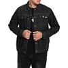 Generic Giacca di jeans da uomo taglie forti, giacca di jeans vintage slim fit, cappotto strappato, vestiti lavati in cotone, nero, taglia 7XL