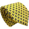 CARACCIOLO Cravatta uomo Sartoriale in seta - Squisita fattura ed elegante varietà (TOLEDO GIALLO)