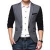 Generico Giacca da abito da uomo con un bottone elegante slim fit monopetto giacca blazer da festa (Dark Grey 1,L)