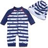 BONVERANO Costume Intero Neonato Manica 3/4 con Protezione UV 50+ con Cerniera
