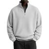 Generic DENGJIAMY Felpe a maglia da uomo classiche per esterni magliette taglie forti top autunnali tinta unita camicie con collo trendy a maniche lunghe pullover con zip 1/4 per uomo, 6XL
