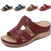 MYTVQRVK Scarpe Ortopediche Donna Estive,Zeppe Donna Estive,Vintage Casual Sandali Estivi Donna con Supporto per Arco Plantare Sandali Mare(Red,42 EU)