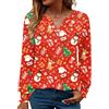 Rapbin Camicette da donna a maniche lunghe, scollo a V, casual, a tunica, eleganti, da lavoro, 2025