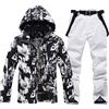 BIKETAFUWY Completo da sci da uomo e donna, invernale, spesso, spesso, set da sci unisex con giacca softshell impermeabile e pantaloni impermeabili, tuta da neve da snowboard abbigliamento impermeabile set