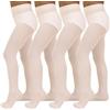 AQUILONE 0-14 AQUILONE Collant Dance 60 Denari, Collant Bambina Calze Danza, Sport e Ginnastica Ritmica Tinta Unita, Calzamaglia in Morbida Microfibra 3D - Made in Italy - 4 Paia (bianco, 10 anni)