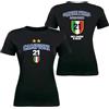 D&Vlab Maglietta Donna Celebrativa Campione d'Italia Campionato 2026 Interisti, T-Shirt Calcio in Cotone 100%, Maglia Personalizzabile per Tifosi Supporters Ultras Nerazzurri (Nero)