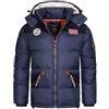 Geographical Norway Celian Men - Giacca Uomo Imbottita Calda Autunno-Invernale - Cappotto Caldo - Giacche Antivento A Maniche Lunghe - Abito Ideale Per Uomini (Blu Marino L)