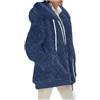 Chanpning Giubbotto Donna Felpa Da Camera Invernale Sherpa Taglie Forti Giacche In Pile Teddy Spessa Peluche Giacca Con Cappuccio Con Zip Micropile Pelliccia Cappotti Lana Comoda Tinta Unita Ampia Per Casa