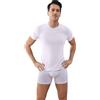 EE ESSENZA T-Shirt Casual a Maniche Corte con Scollo Rotondo in 6 Pezzi in Un Colore per Uomo cod. ES3151(Bianco,XXL)
