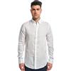 La Primula Verde, Camicia di Lino Uomo, Maniche Lunghe, Button Down, PClub, Anche in Taglie Calibrate, dalla Small alla 6XL, in 9 Colori, Tinta Unita (Large (L), Bianca)