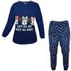 Disney Pigiama Donna in Felpa Minnie Nuova Collezione Art. WD20646 (44/M, Marine)