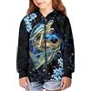 Hellhero - Felpa con cappuccio a zip completa, per ragazze e ragazzi, 6-16 anni, Tartaruga marina, 11-13 Years