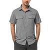 33,000ft Camicia da Uomo a Maniche Corte UPF50+ Protezione UV Camicia da Esterno Asciugatura Rapida Camicia da Tempo Libero Camicia Tecnica Camicia da Trekking per Pesca Safari Viaggi Golf, 3XL
