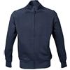 JRC 993124 Malesia Man Felpa da Uomo Misto Cotone Poliestere Chiusura Zip Lunga Tasche Laterali Blu Navy