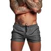 EDOTON Pantaloncini Sportivi, Uomo Slip da Bagno per Surf Hotspring sulla Spiaggia (EU S/Tag M, A - Silver_Grey)