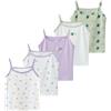 Tolmaiertu 2-10 Anni Cannottiera da Bambina in Cotone Canotta Intima Morbido Traspirante Bambini Canottiere Confezione da 5