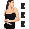 Intimidea - 3pz Canotta Donna Virginia con Spallino Sottile in Microfibra Art. 210014 (L/XL, Nero, 3pz)