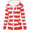 Cocila Felpa da Donna con Cerniera Grande Felpa A Righe Maniche Lunghe Tasca Anime Marrone Felpe Donna Cotone S Halloween Ragazza Stitch con Cappuccio Invernale Primaverili Bianca Pelo Interno