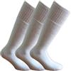 Fontana Calze, 12 paia di calze LUNGHE sportive in cotone spugna BIANCO