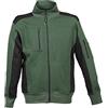 JRC Cambridge Felpa da Uomo in Cotone Poliestere Collo a Lupetto Chiusura Zip Tasca sul Petto e Braccio Verde/Nero (L)